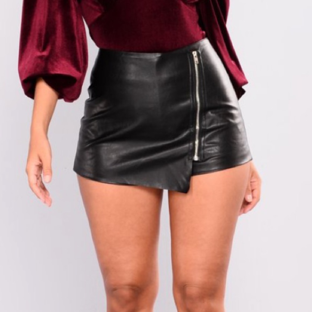 Fashion Nova Leather Skirt